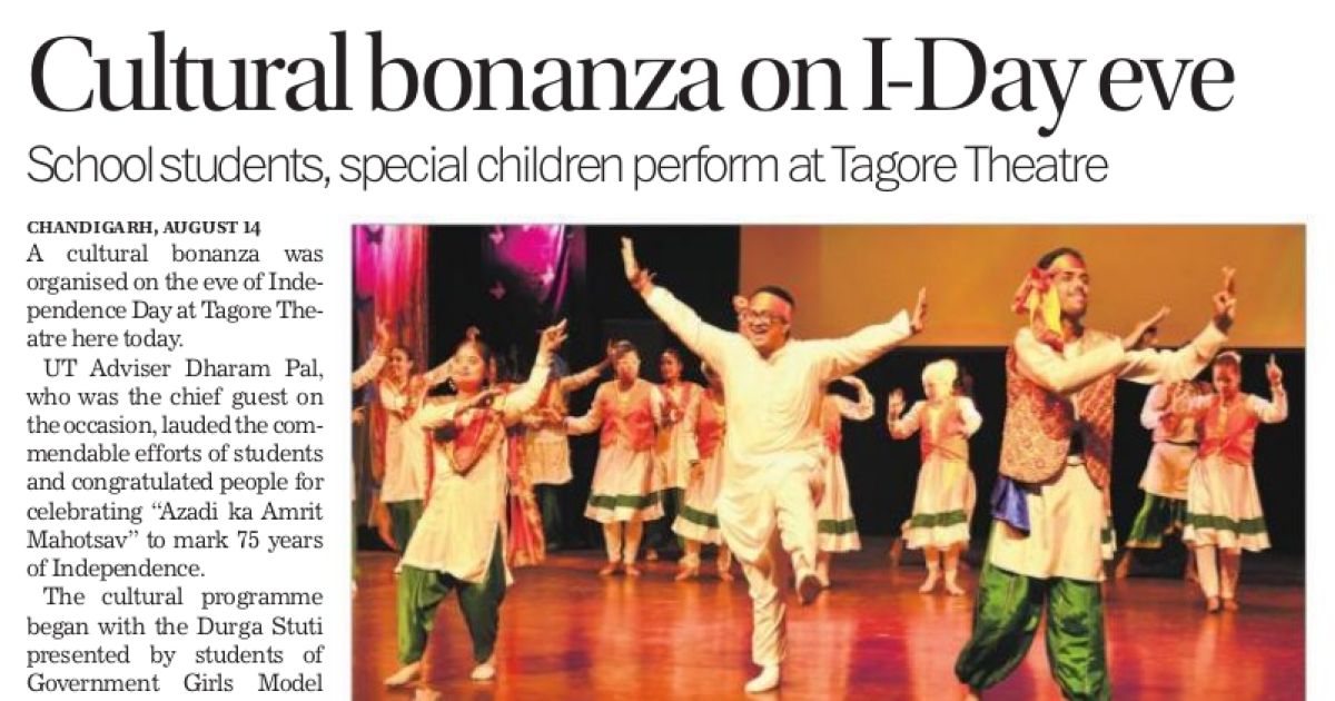 Clipping of Tribune India Chandigarh Tribune