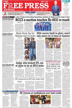 Free Press Journal Free Press Mumbai Epaper Edition Thu 5 Apr 18