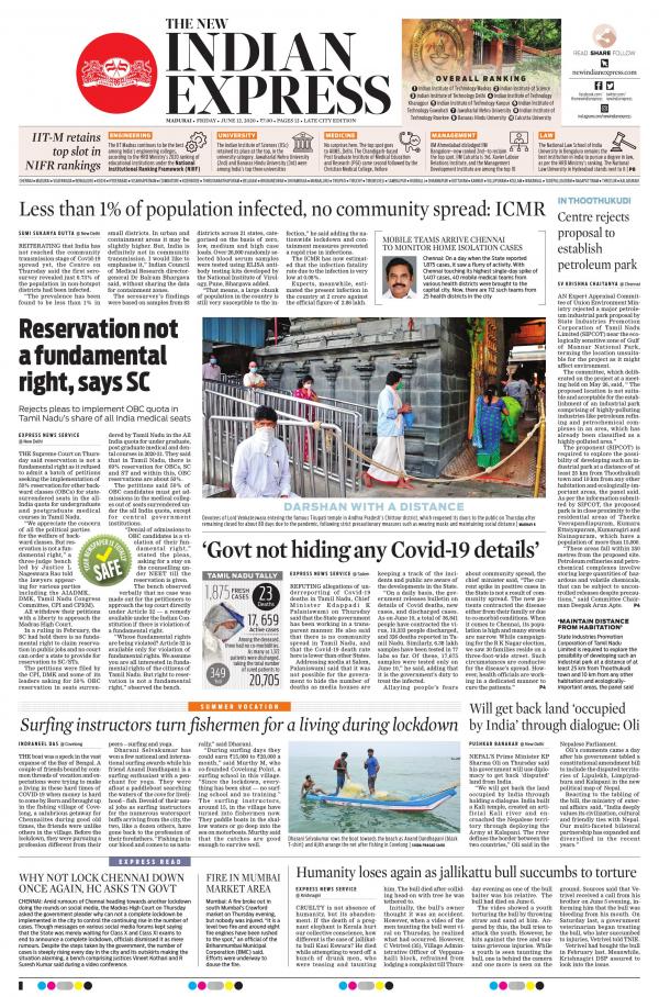 The New Indian Express epaper Daily Free ePaper published from Andhra