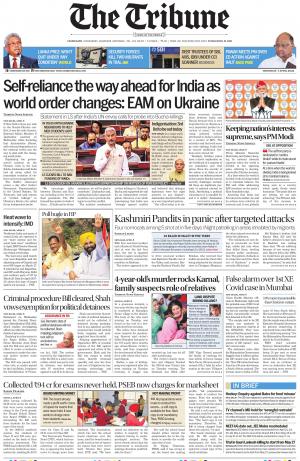 Tribune India The Tribune, Thu, 7 Apr 22