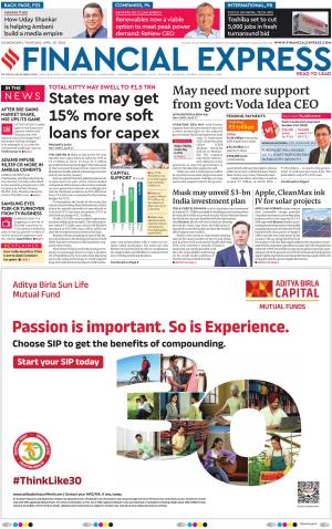 Financial Express Chandigarh, Thu, 18 Apr 24