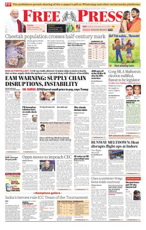 Free Press - Indore Epaper Edition cover image
