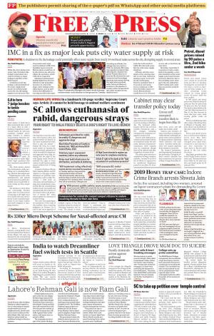 Free Press - Indore Epaper Edition cover image