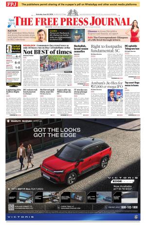 Free Press Journal - Mumbai Epaper cover image