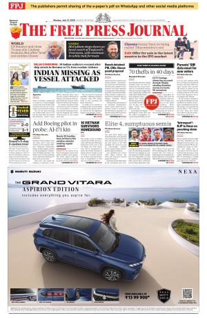 Free Press Journal - Mumbai Epaper cover image