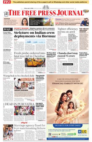 Free Press Journal - Mumbai Epaper cover image