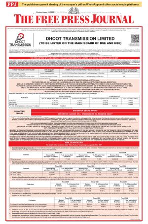 Free Press Journal - Mumbai Epaper cover image