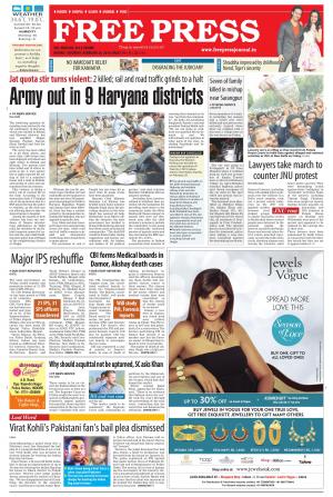 Free Press Journal Free Press - Indore Edition, Sat, 20 Feb 16